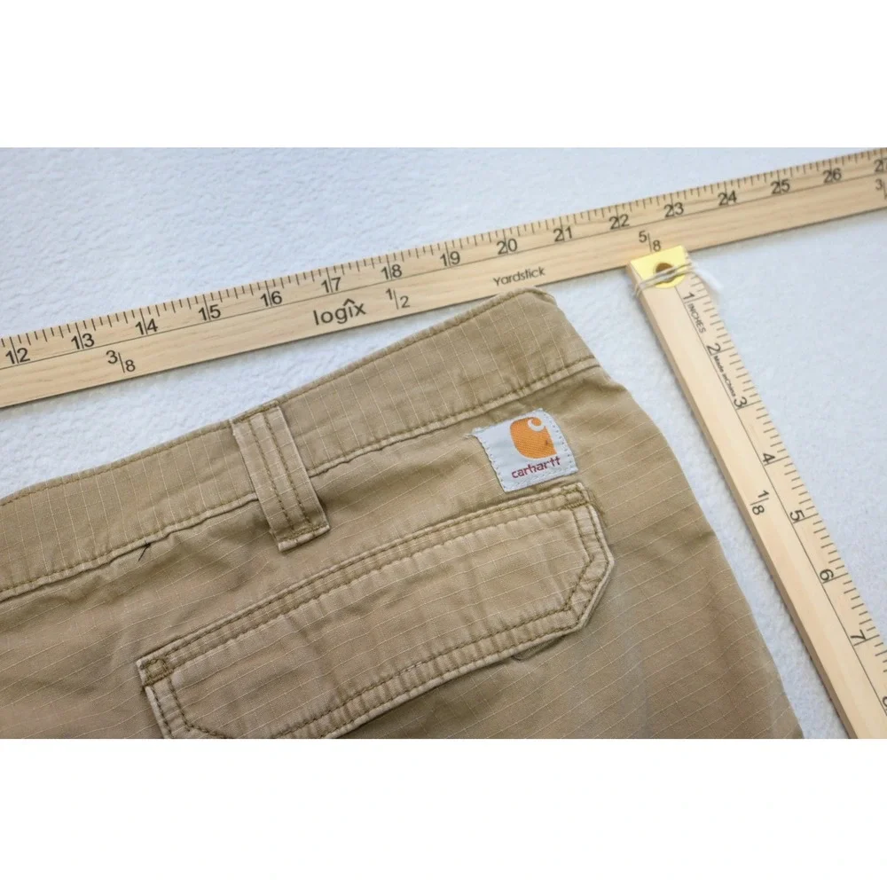 Carhartt Cargo Shorts Mens 42 Tan Force Relaxed Fit Ripstop Workwear Excellent
